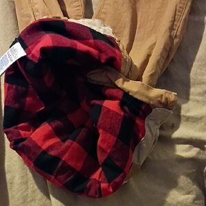GAP Kids Casual Tan Bottoms with Red Plaid Lining